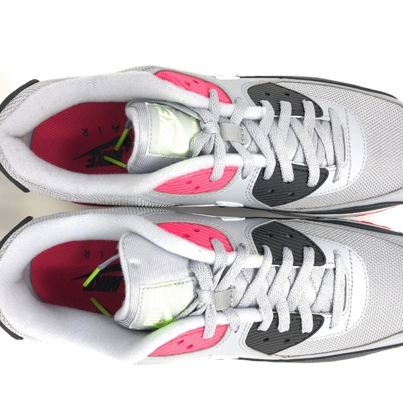 Nike Air Max 90 Essential Wolf Grey/Rush Pink Mens - Picture 5 of 8